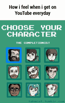 choose your character youtube normalboots the completionist jontron