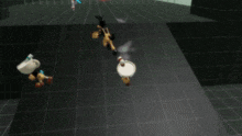 a cartoon character in a video game is fighting another character