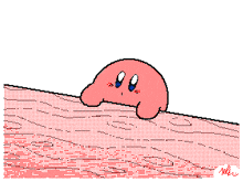 a pixel art drawing of a hamster looking at a plate of tomatoes with the letter m on it