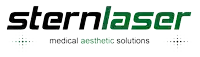 a logo for sternlaser medical aesthetic solutions in green and black