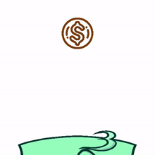 a cartoon character with a coin on her head that says $ 3