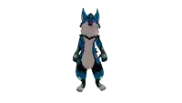 a pixel art of a wolf with a crown on his head