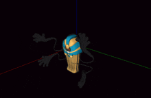 a 3d model of a cartoon character with arms