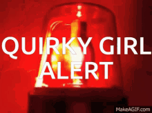 quirkygirlalert frienddepartment alarm girl fight quirky