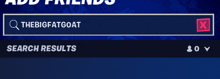 a search bar for the bigfatgoat is shown on a computer screen