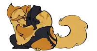 a drawing of a cat with a long tail