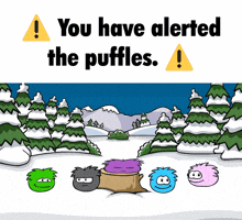 You Have Alerted The Puffles Club Penguin GIF