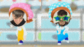 a man and a woman are standing next to each other with their faces cut out