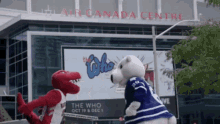 Toronto Maple Leafs Toronto Raptors GIF - Toronto Maple Leafs Toronto Raptors Carlton The Bear GIFs