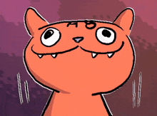 a cartoon drawing of a cat with a smiley face