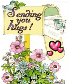 Sending Hugs Hugs GIF - Sending Hugs Hugs Flowers GIFs