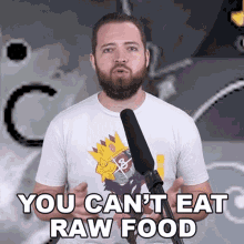 You Cant Eat Raw Food Bricky GIF - You Cant Eat Raw Food Bricky Bigbrickplays GIFs