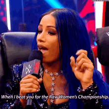 Sasha Banks When I Beat You GIF - Sasha Banks When I Beat You Raw Womens Championship GIFs