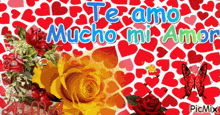 a greeting card that says te amo mucho mi amor on it