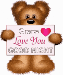 Good Night Love You Good Night Bear GIF - Good Night Love You Good Night Bear Grace GIFs