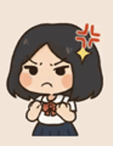 a cartoon of a girl with a star in her hair .