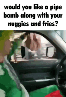 pipebomb fast food explosion meme