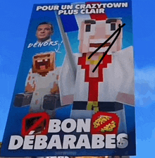 a poster that says pour un crazytown plus clair on it