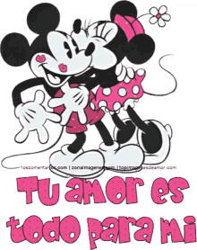 te amo tu amor es todo para mi mickey mouse m innie mouse your love is everything to me
