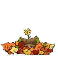 a cartoon character with a flower growing out of its head