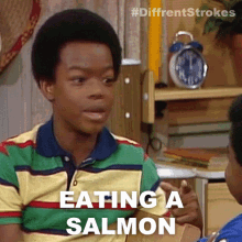 Eating A Salmon Willis Jackson GIF - Eating A Salmon Willis Jackson Diffrent Strokes GIFs