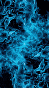 a black background with a lot of blue smoke