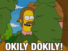 Okily Dokily Ned Flanders GIF - Okily Dokily Ned Flanders Simpsons GIFs
