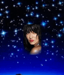 a picture of a woman in a frame with the words `` good night '' in russian .