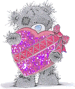 Tatty Teddy Glitter Sticker - Tatty Teddy Glitter Heart Stickers