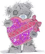 Tatty Teddy Glitter Sticker - Tatty Teddy Glitter Heart Stickers