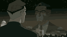 a man in a suit and tie is looking at another man in a suit and tie with the words " eaumasia " above him
