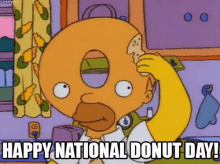 Happy National Donut Day! Donutday GIF - Homer Simpsons Doughnuts GIFs