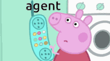 Call Center Life Agent GIF - Call Center Life Agent Peppa Pig GIFs