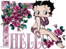 Hello Bettyboop GIF - Hello Bettyboop Flowers GIFs