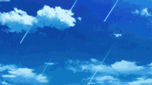 Lluvia De Estrellas En La Atmosfera GIF - Meteors Falling Star Anime GIFs