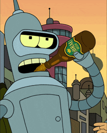 Futurama Bender GIF - Futurama Bender Drinking GIFs