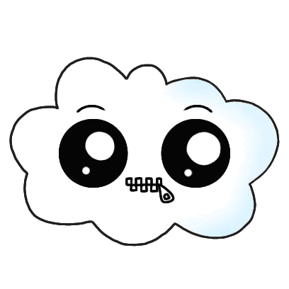Cloud Emoji Sticker - Cloud Emoji Cute Stickers
