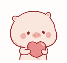 love squeeze piggy cute heart