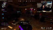 a video game screen shows a purple circle with the words yellow house at the top