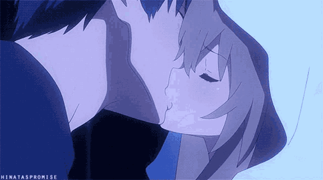 anime romantico beijo