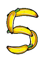 the number 5 is made out of bananas