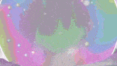 a group of care bears are standing next to each other in a pink background