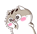 Ami Cat Blushing Sticker - Ami Cat Blushing Oh No Stickers