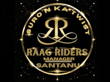 a man in a suit stands in front of a star that says suro 'n ka i wist 2025 manager santanu