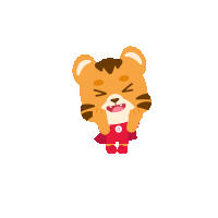 a cartoon of a tiger with the words ji mayua on the bottom