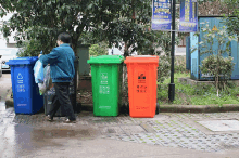 垃圾桶 扔垃圾 GIF - Trash Bin Trash Can Garbage Bin GIFs