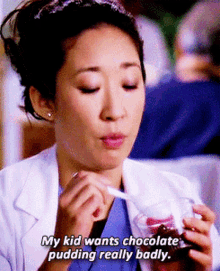 Greys Anatomy Cristina Yang GIF - Greys Anatomy Cristina Yang My Kid Wants Chocolate Pudding Really Badly GIFs