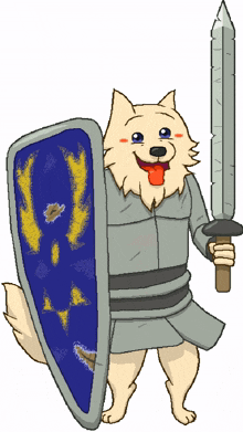 dog armor armour sword shield
