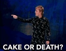 Cake Or Death Point GIF - Cake Or Death Point Pointing GIFs