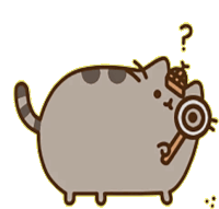 Pusheen Figuring It Out Sticker - Pusheen Figuring It Out Working On It Stickers